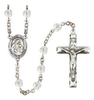 Silver-Plated 6mm Santa Ana  Engraved Catholic Rosaries