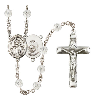 Silver-Plated 6mm Saint Joan of Arc / Marines Rosary