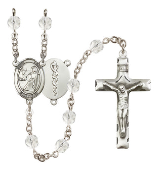 Silver-Plated 6mm Saint Luke the Apostle / Doctor Rosary