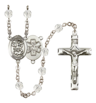 Silver-Plated 6mm Saint Michael / EMT Rosary