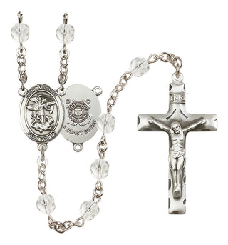 Silver-Plated 6mm Saint Michael / Coast Guard Rosary