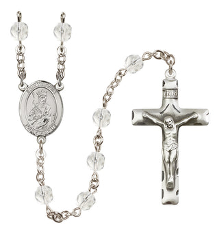 Silver-Plated 6mm Saint Louis  Engraved Catholic Rosaries