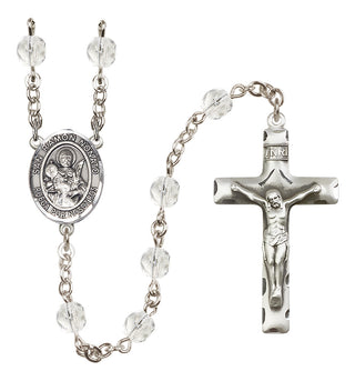 Silver-Plated 6mm San Ramon Nonato  Engraved Catholic Rosaries