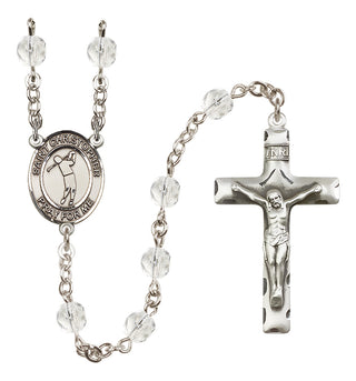 Silver-Plated 6mm Saint Christopher/Golf Rosary