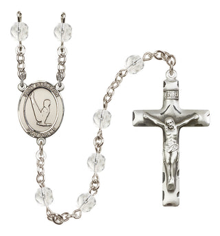 Silver-Plated 6mm Saint Sebastian/Gymnastics Rosary
