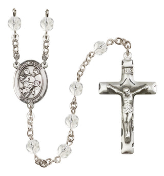 Silver-Plated 6mm Saint Cecilia / Marching Band Rosary