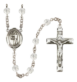 Silver-Plated 6mm Saint Christopher/Archery Rosary