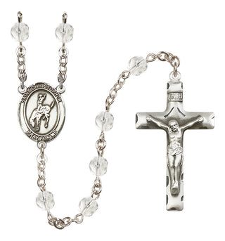 Silver-Plated 6mm Saint Christopher / Rodeo Rosary