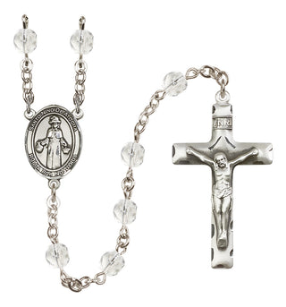 Silver-Plated 6mm Saint Nino de Atocha  Engraved Catholic Rosaries