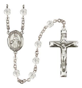 Silver-Plated 6mm Saint Nino de Atocha  Engraved Catholic Rosaries