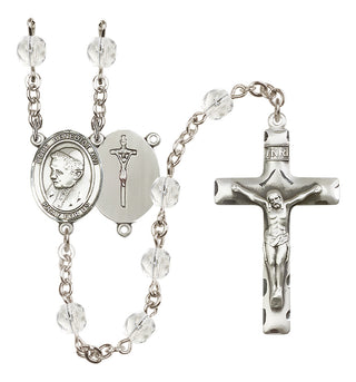 Silver Plated 6mm Fire Polished Pope Emeritace Benedict XVI Rosary in Crystal
