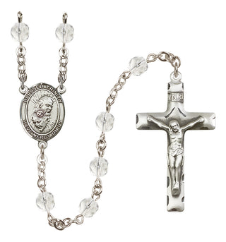 Silver-Plated 6mm Blessed Trinity  Engraved Catholic Rosaries