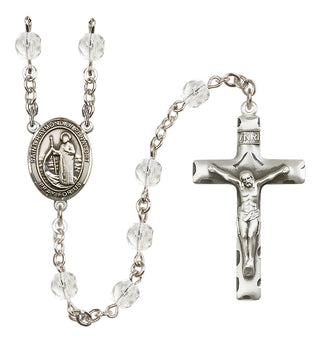 Silver-Plated 6mm Saint Raymond of Penafort  Engraved Catholic Rosaries