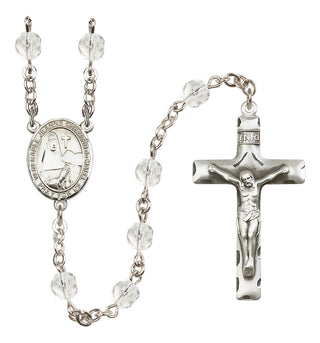 Silver-Plated 6mm Saint Jeanne Chezard de Matel  Engraved Catholic Rosaries
