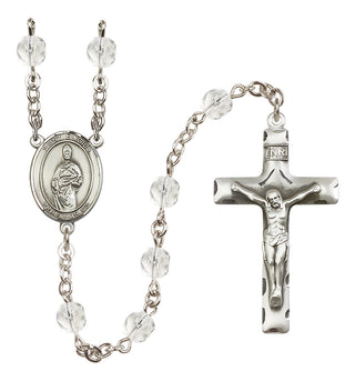Silver-Plated 6mm Saint Eligius  Engraved Catholic Rosaries