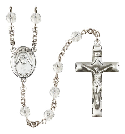 Silver-Plated 6mm St. Alphonsa of India Rosary | Engravable