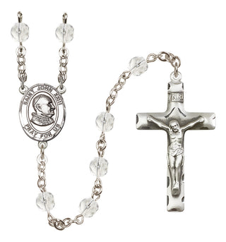 Silver-Plated 6mm Saint John Xxiii  Engraved Catholic Rosaries