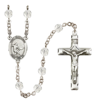 Silver-Plated 6mm Saint Sebastian / Soccer Rosary