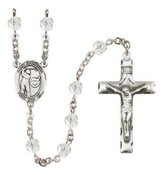 Silver-Plated 6mm Saint Sebastian / Golf Rosary
