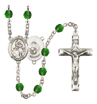 Silver-Plated 6mm Saint Joan of Arc / Marines Rosary