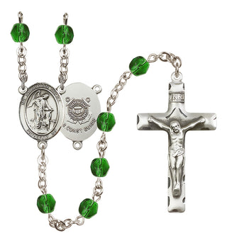 Silver-Plated 6mm Guardian Angel/Coast Guard Rosary