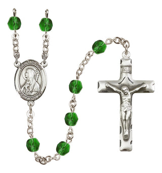Silver-Plated 6mm Saint Brigid of Ireland Rosary | Engravable
