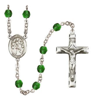 Silver-Plated 6mm Saint Felicity  Engraved Catholic Rosaries