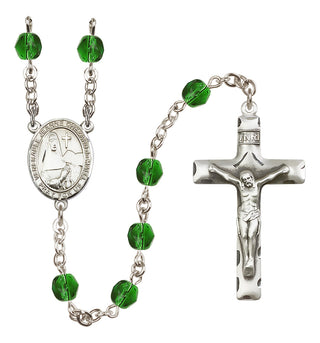 Silver-Plated 6mm Saint Jeanne Chezard de Matel  Engraved Catholic Rosaries