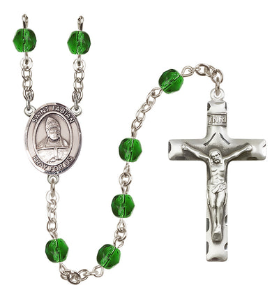 Silver-Plated 6mm St. Fabian Rosary | Engravable
