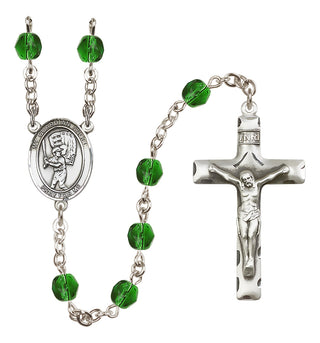 Silver-Plated 6mm Guardian Angel/Baseball Rosary