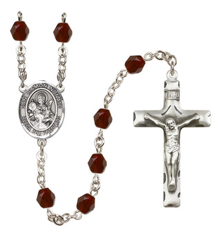 Silver-Plated 6mm San Ramon Nonato  Engraved Catholic Rosaries