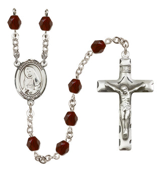 Silver-Plated 6mm Saint Madeline Sophie Barat  Engraved Catholic Rosaries