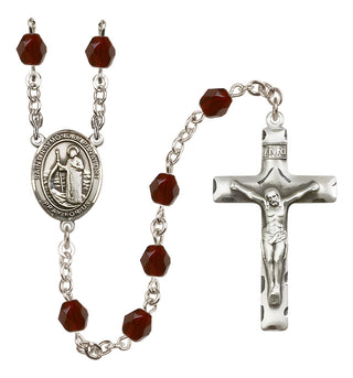 Silver-Plated 6mm Saint Raymond of Penafort  Engraved Catholic Rosaries