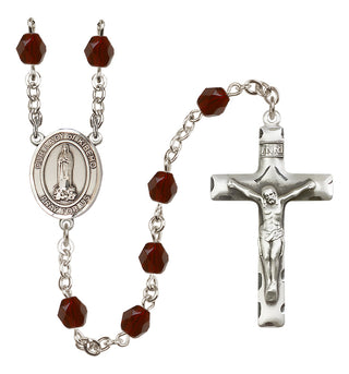 Silver-Plated 6mm Our Lady of Kibeho  Engraved Catholic Rosaries