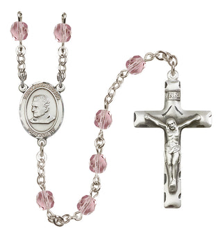 Silver-Plated 6mm Saint John Bosco  Engraved Catholic Rosaries