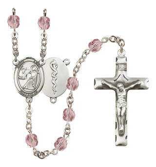 Silver-Plated 6mm Saint Luke the Apostle / Doctor Rosary