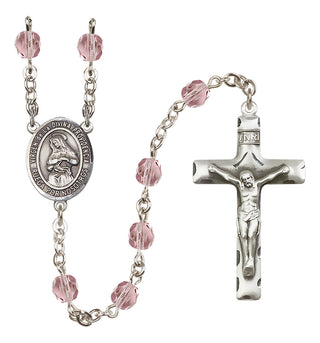 Silver-Plated 6mm Virgen de la Divina Providencia  Engraved Catholic Rosaries