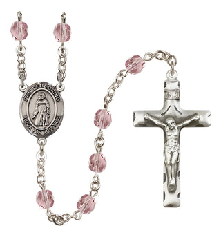 Silver-Plated 6mm San Peregrino  Engraved Catholic Rosaries