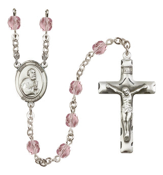 Silver-Plated 6mm Saint Peter the Apostle  Engraved Catholic Rosaries