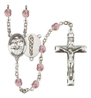 Silver-Plated 6mm Saints Cosmas & Damian / Doctors Rosary