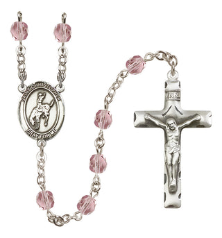 Silver-Plated 6mm Saint Christopher / Rodeo Rosary