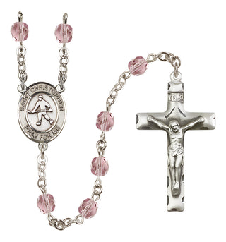 Silver-Plated 6mm Saint Christopher / Field Hockey Rosary