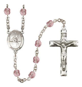 Silver-Plated 6mm Saint Christopher/Water Polo Men Rosary
