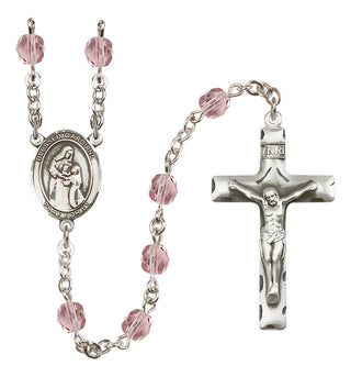 Silver-Plated 6mm Blessed Caroline Gerhardinger  Engraved Catholic Rosaries