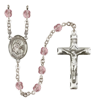 Silver-Plated 6mm Our Lady of Mercy  Engraved Catholic Rosaries