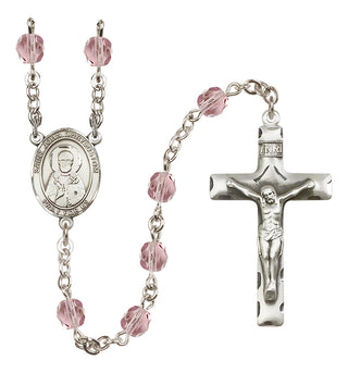 Silver-Plated 6mm Saint John Chrysostom  Engraved Catholic Rosaries