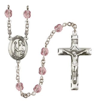 Silver-Plated 6mm Saint Regis  Engraved Catholic Rosaries