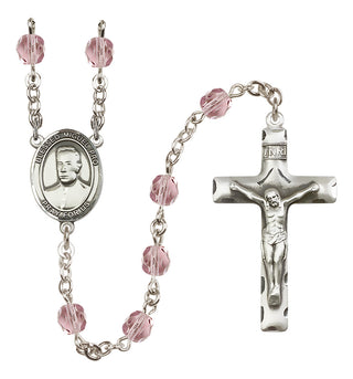 Silver-Plated 6mm Blessed Miguel Pro  Engraved Catholic Rosaries