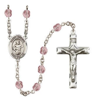 Silver-Plated 6mm Saint Dismas  Engraved Catholic Rosaries