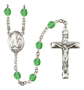 Silver-Plated 6mm Saint Andrew the Apostle  Engraved Catholic Rosaries